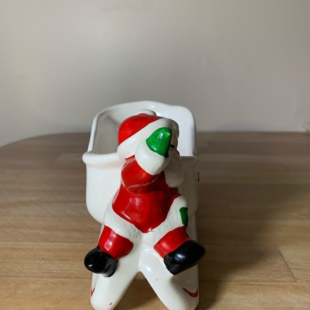 VINTAGE Ceramic Santa Sled - Picture 4 of 8